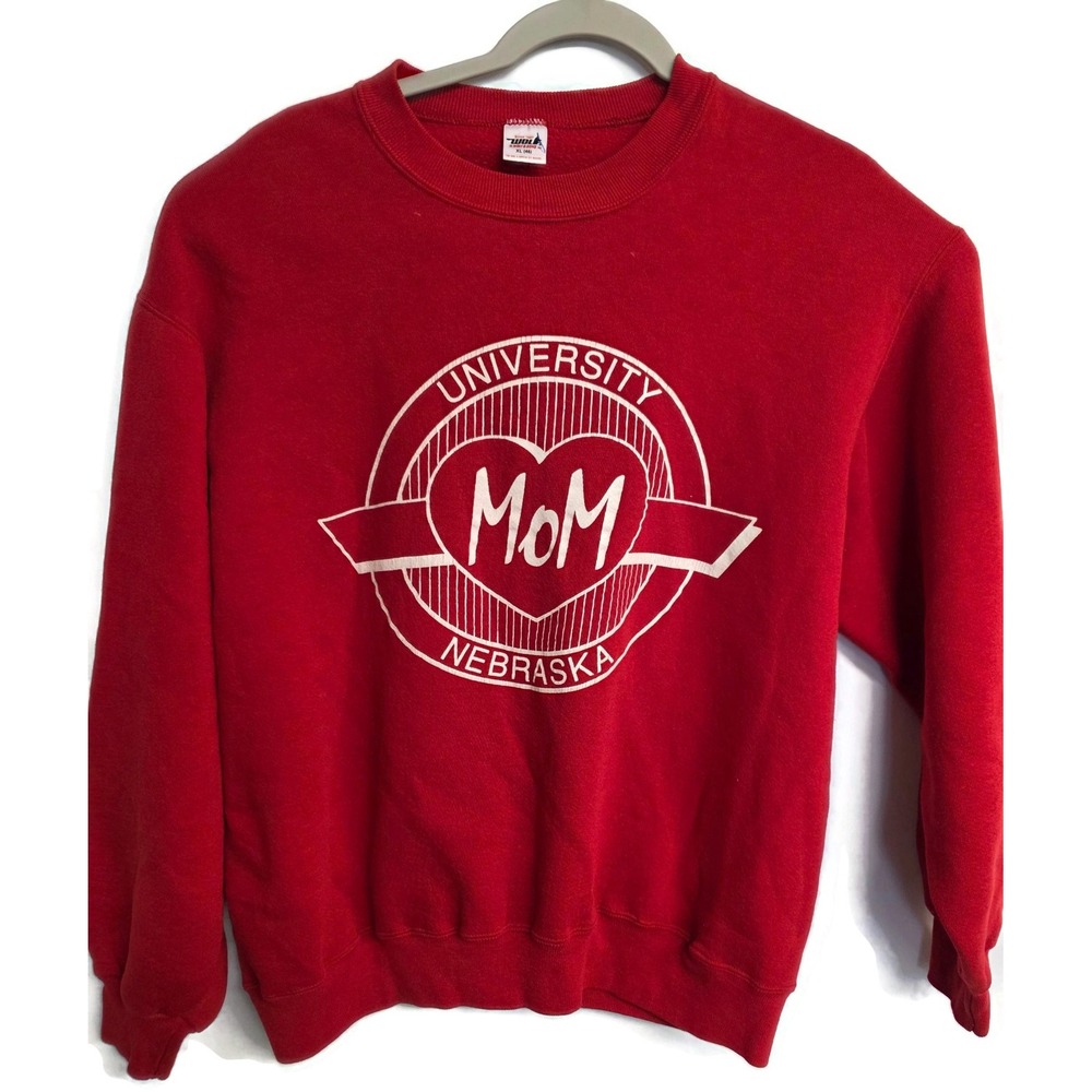 Wolf Nebraska Cornhuskers Sweatshirt Womens XL Red Vintage NCAA College Mom USA